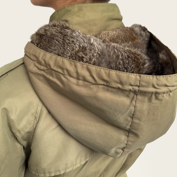 Woolrich gewatteerde trenchcoat-stijl winterjas khaki
