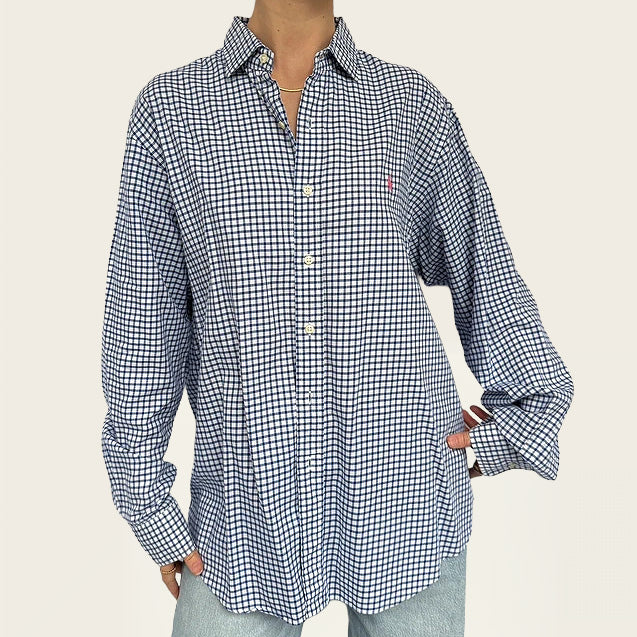 Ralph Lauren vintage oversized shirt met strepen