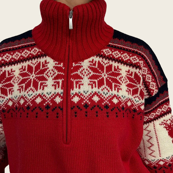Kilkenny wolmix winter sweater – rood (boxy fit)