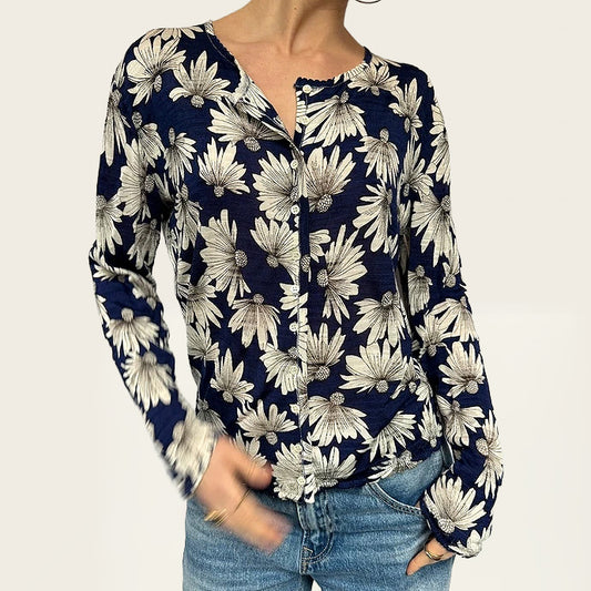 Christian Dior vintage blouse met bloemenprint