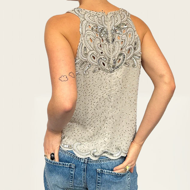 Kaleidoscope glitter haltertop