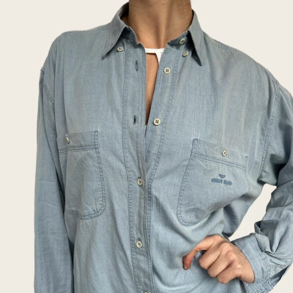 Armani denim blous