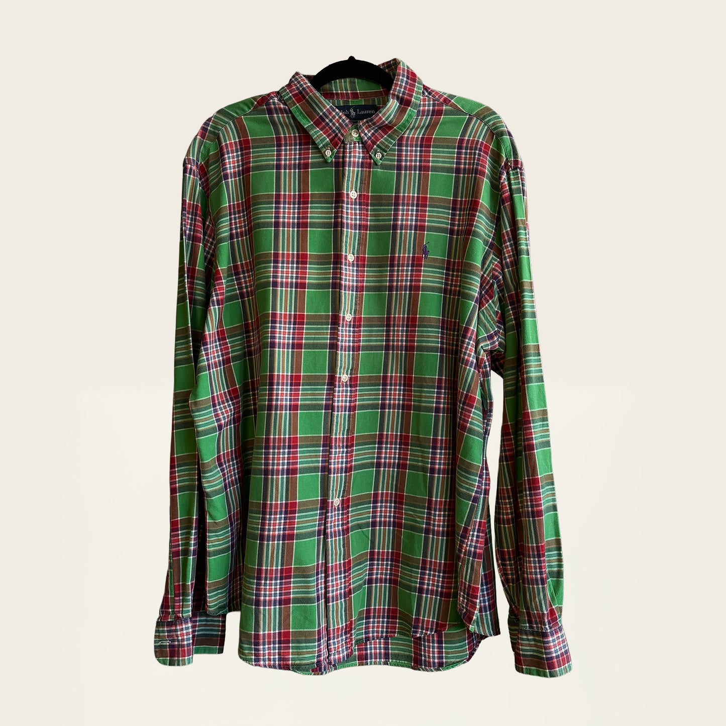 Ralph Lauren Overhemd met rood en groen plaid